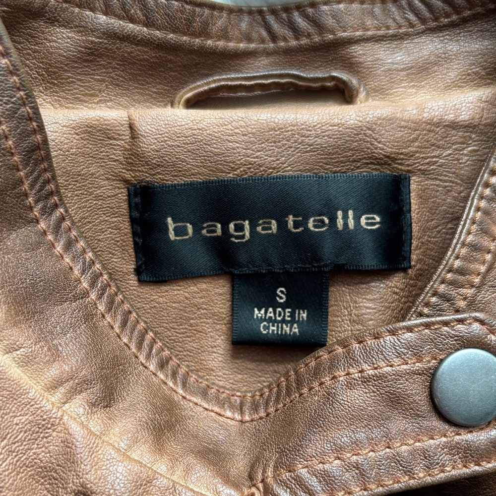 Bagatelle Tan Leather Women's Jacket - Picture 2 of 5